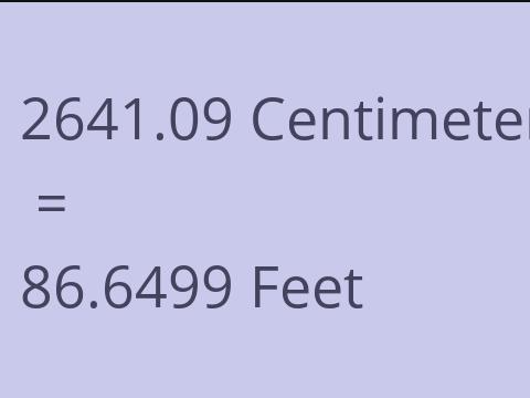 2641.09 CM TO FEET