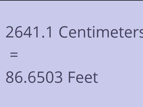 2641.1 CM TO FEET