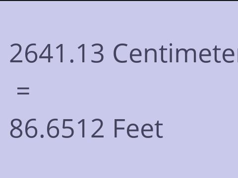 2641.13 CM TO FEET
