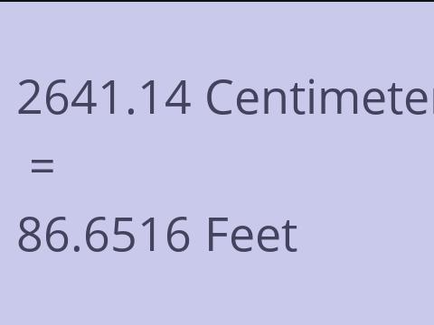 2641.14 CM TO FEET
