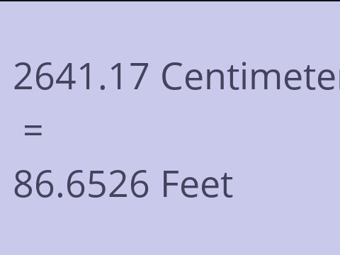2641.17 CM TO FEET