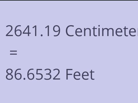 2641.19 CM TO FEET