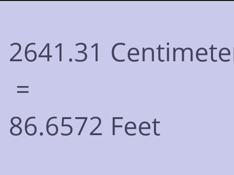 2641.31 CM TO FEET