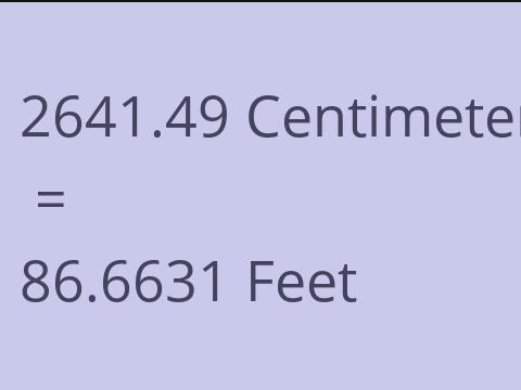 2641.49 CM TO FEET