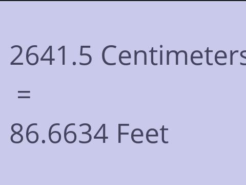 2641.5 CM TO FEET