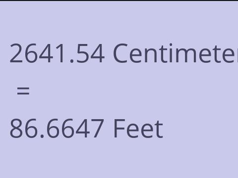 2641.54 CM TO FEET
