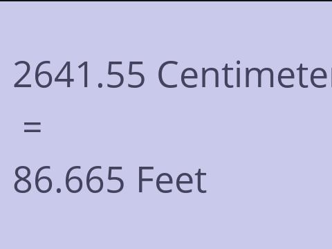 2641.55 CM TO FEET