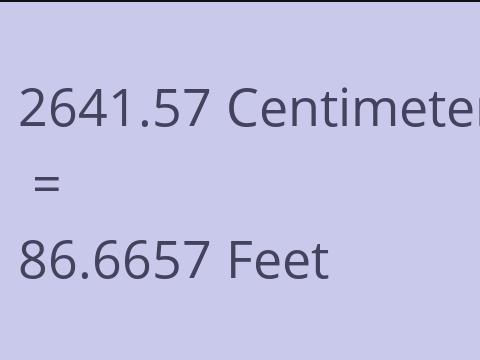 2641.57 CM TO FEET
