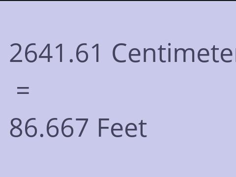2641.61 CM TO FEET