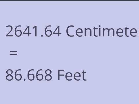 2641.64 CM TO FEET