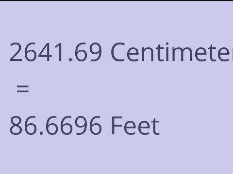 2641.69 CM TO FEET