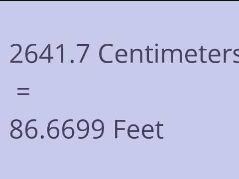 2641.7 CM TO FEET