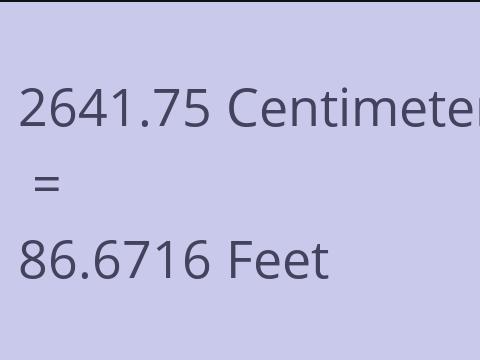 2641.75 CM TO FEET