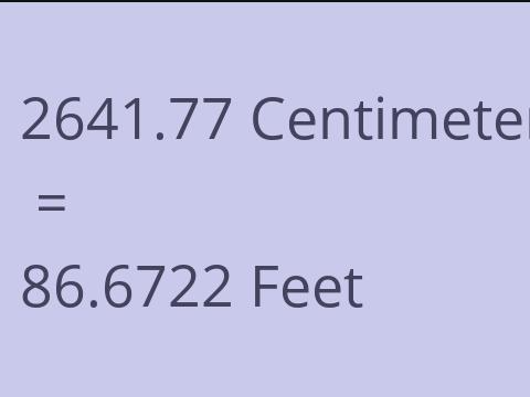 2641.77 CM TO FEET