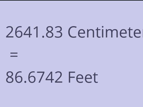 2641.83 CM TO FEET