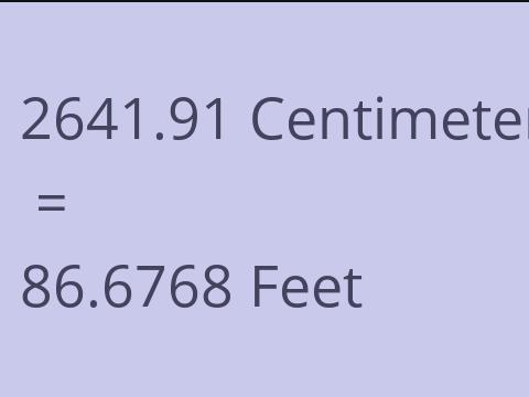 2641.91 CM TO FEET