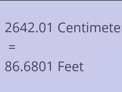 2642.01 CM TO FEET
