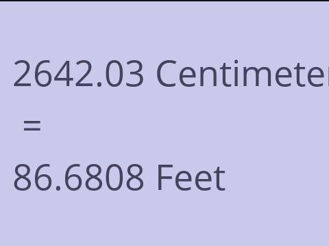 2642.03 CM TO FEET