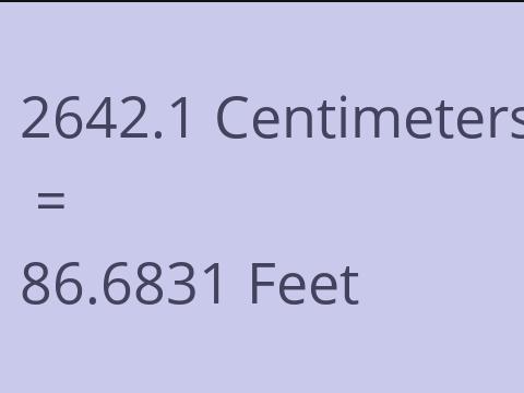 2642.1 CM TO FEET
