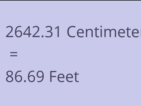 2642.31 CM TO FEET