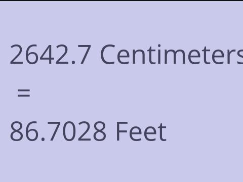 2642.7 CM TO FEET