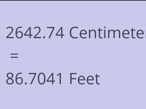 2642.74 CM TO FEET