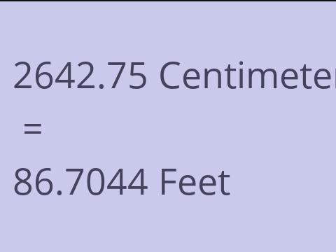 2642.75 CM TO FEET