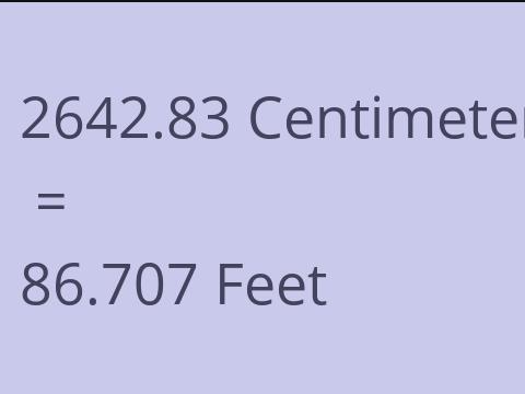 2642.83 CM TO FEET