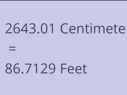 2643.01 CM TO FEET