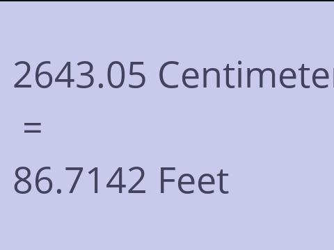 2643.05 CM TO FEET