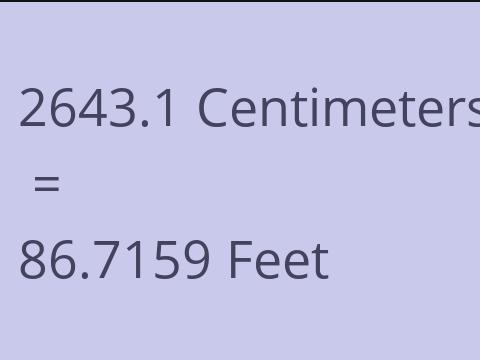 2643.1 CM TO FEET