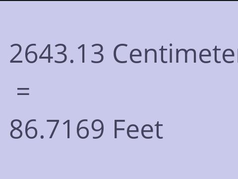 2643.13 CM TO FEET