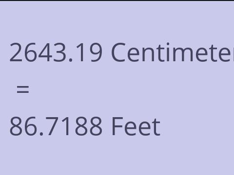 2643.19 CM TO FEET