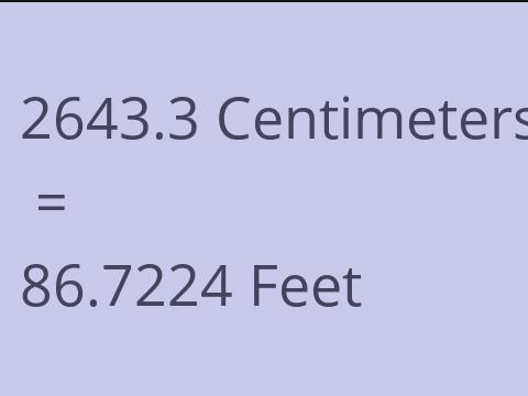 2643.3 CM TO FEET