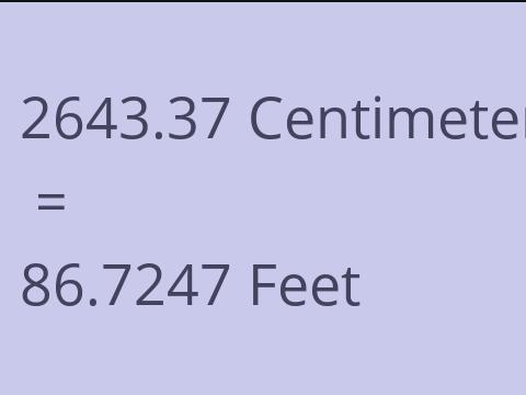 2643.37 CM TO FEET