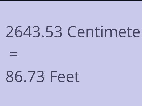 2643.53 CM TO FEET