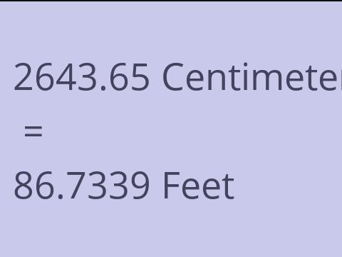 2643.65 CM TO FEET