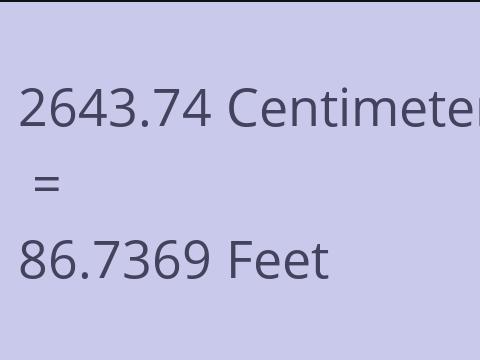 2643.74 CM TO FEET