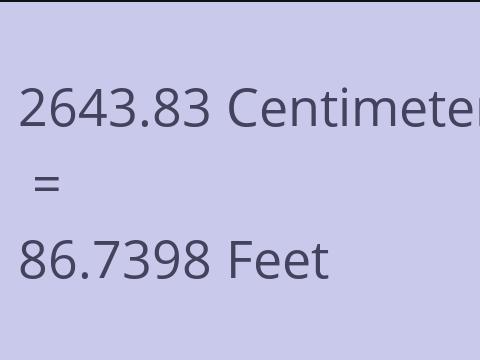 2643.83 CM TO FEET