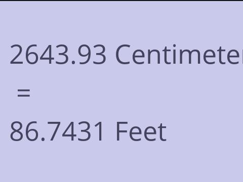 2643.93 CM TO FEET