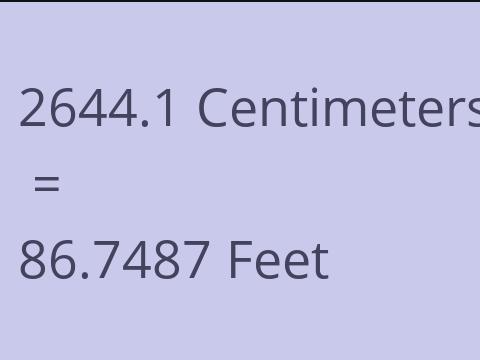 2644.1 CM TO FEET