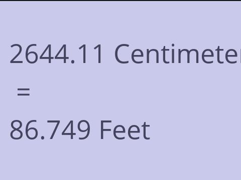 2644.11 CM TO FEET