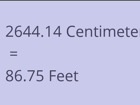 2644.14 CM TO FEET