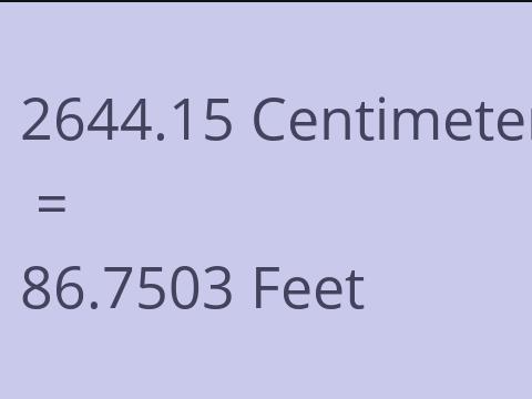 2644.15 CM TO FEET