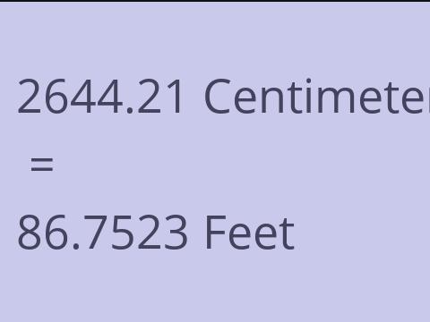 2644.21 CM TO FEET