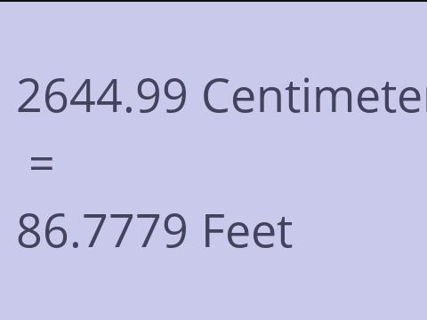 2644.99 CM TO FEET