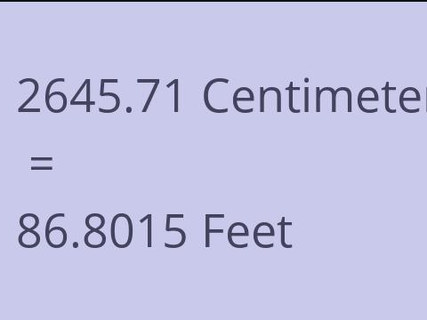 2645.71 CM TO FEET