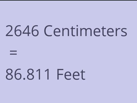 2646 CM TO FEET