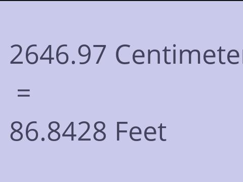 2646.97 CM TO FEET
