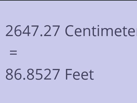 2647.27 CM TO FEET